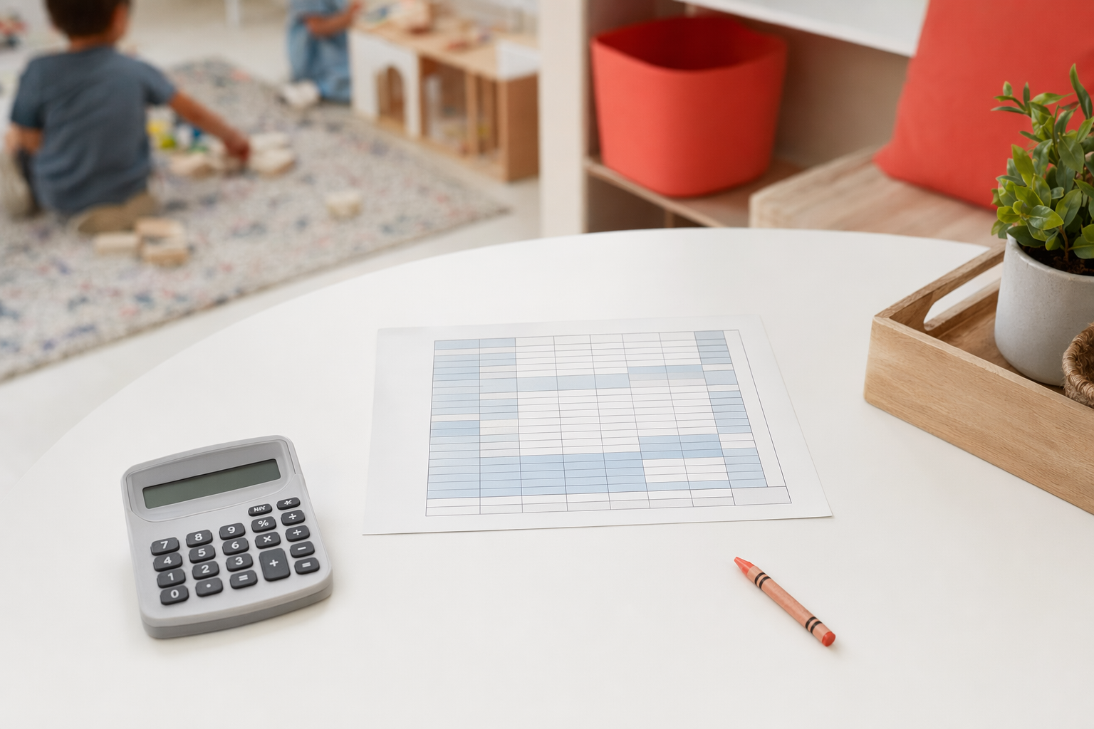 Preschool Cost & Budget Worksheet